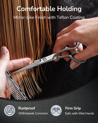 ULG integrated silencer close-up for quieter, more comfortable salon cuts.