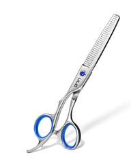 ULG left-handed thinning scissors pivot sapphire detail for premium look