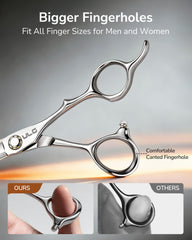 ULG offset ergonomic handle reducing wrist strain during styling