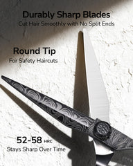 ULG offset handle barber shears designed for comfortable grip