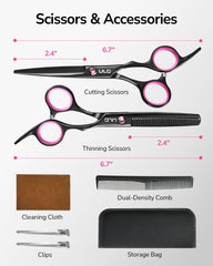 ULG right-handed hair scissors designed for precise cutting