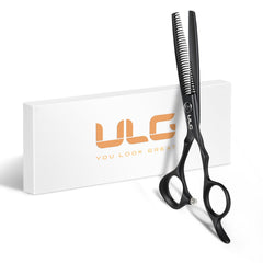 ULG Seamless thinning shears case close-up showing portable storage and protection.