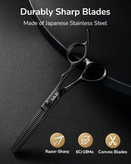 ULG Texturizing Shears deer-tooth blades providing controlled thinning for natural texture.