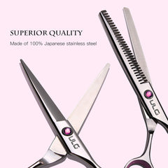 ULG thinning shears 30 teeth delivering controlled texture and lighter thinning.