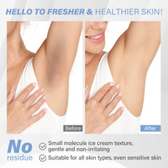 Ulluxe Charcoal Underarm Scrub used on armpit area for smoother skin.
