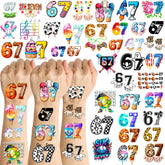 Ulmisfee Six Seven tattoos basic designs on sheets for easy party prep.