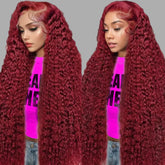 ULRICA Burgundy Wig Water Wave 26 Inch offers natural movement for daily wear.