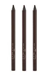 Ulta Beauty 3-pack Mink gel eyeliner pencils organized for a smooth, long-lasting brown look.