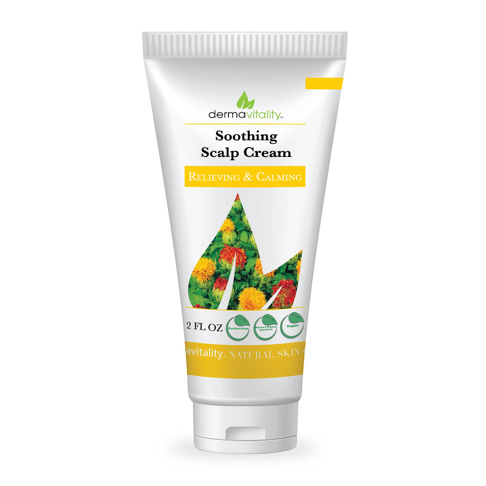 UltimateVitality Dermavitality soothing scalp cream application showing gentle hydration.