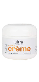 Ultra Botanicals MSM Wrinkle Creme bottle showcasing nourishing formula for smoother skin.
