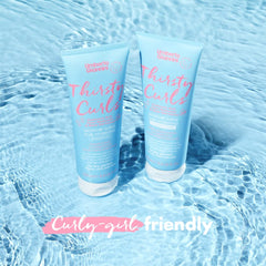 Umberto Giannini Thirsty Curls texture closeup highlighting rich moisture