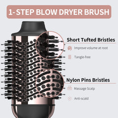 Umeely hair dryer brush with negative-ion technology to reduce frizz.