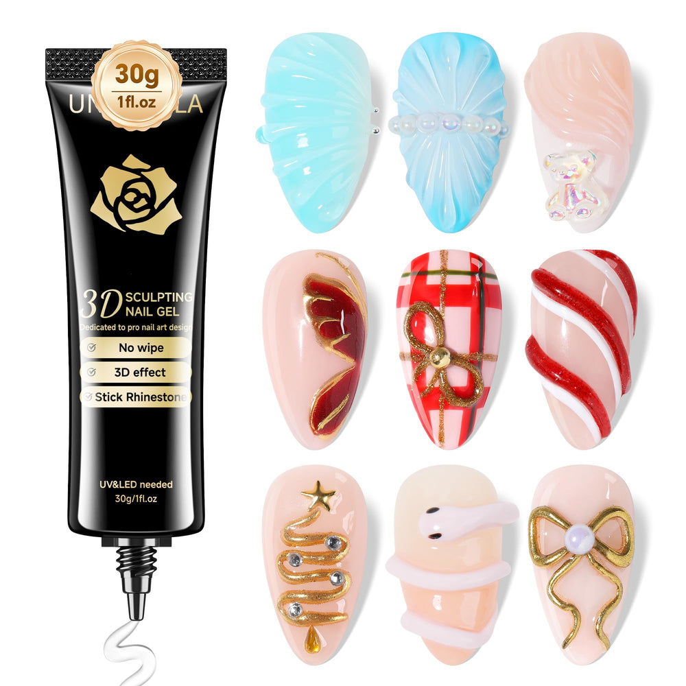 UNA GELLA 3D nail art bottle pour for precise natural-nail application