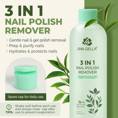 UNA GELLA bottle with green tea scent for a refreshing experience.