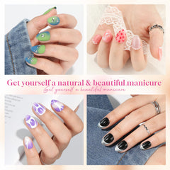 UNA GELLA almond tips close-up inner matte texture for adhesion