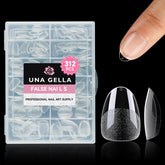 UNA GELLA almond nail tips packaging for easy at-home use
