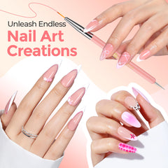 UNA GELLA oval nail art brush for smooth gradients and blending.
