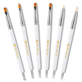 UNA GELLA Nail Art Set flat brush for smooth base coats and gradients.
