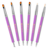 UNA GELLA nail art pens flat brush enables precise gel application.