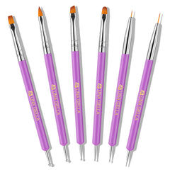 UNA GELLA nail art pens flat brush enables precise gel application.