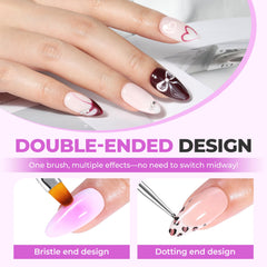 UNA GELLA nail art pens French brush creates crisp tips with control.