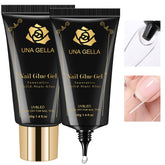 UNA GELLA solid nail glue with precision-application for a clean tip bond.