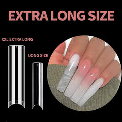 UNA GELLA nail tips 12 sizes chart ensures precise fit