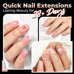 UNA GELLA nail tips square ultra-fit seamless design for bubble-free full coverage.