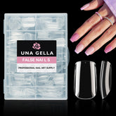 UNA GELLA short square tips 216pcs for at-home manicure sessions.