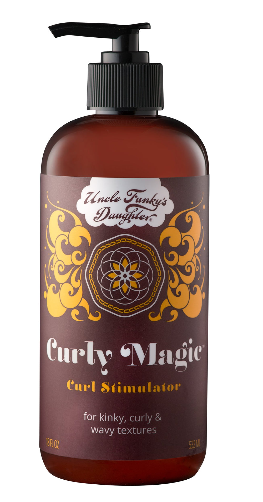 Uncle Funky's Daughter Curly Magic Stimulator bottle pour for smooth, defined curls