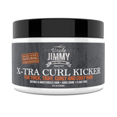 Uncle Jimmy X-TRA Curl-Kicker bottle pour showing easy curl activation and definition.