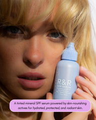 Undefined Beauty R&R Sun Serum pump action enables quick even application.