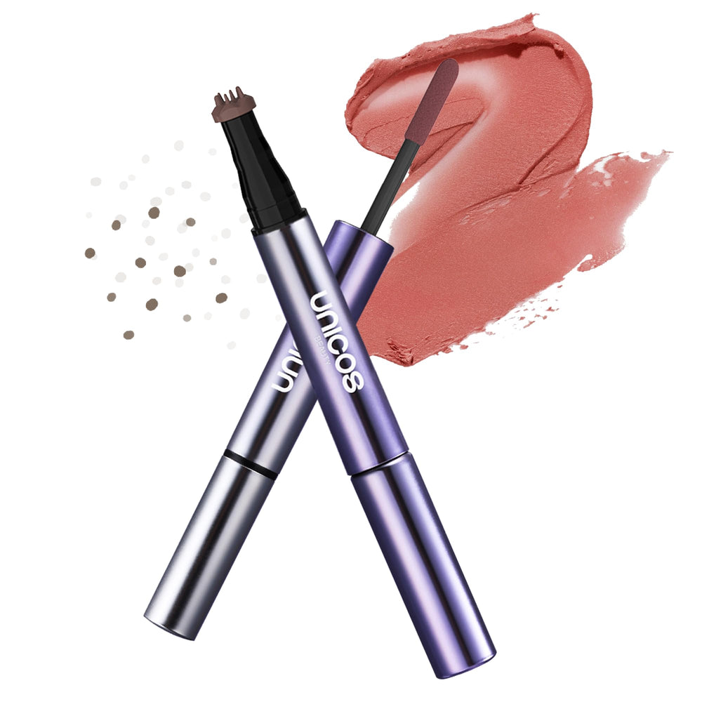 Unicos Freckle Stamp packaging shows a portable design for easy on the go touch ups