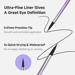 Unicos waterproof and smudge-proof formula stays put all day.