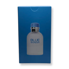 United Scents Blue Wonder spray dispersal image demonstrating long-lasting freshness.