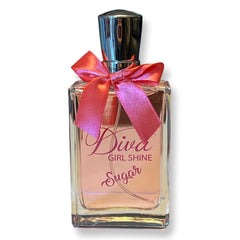 Diva Girl Shine Sugar top-notes close-up with tangerine and honeysuckle freshness.