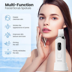 UNIWA Skin Scrubber 3D curved spatula detail for precise contour cleaning