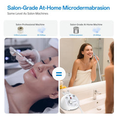 UNOISETION skin-friendly suction probes demonstrate deep-cleansing action.