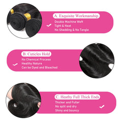 Unvizossa Body Wave 24-inch close-up texture for dramatic length