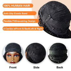 Unvizossa Half Wig adjustable drawstring for a personalized, comfortable fit.