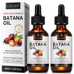Uocasi Batana oil bottle shows pure, unrefined formula for deep nourishment.