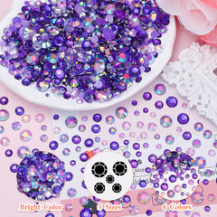 Uotey purple rhinestones catch light for dazzling reflections