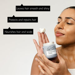 UPCIRCLE conditioner creme orange peel wax closeup shows natural emollients and vitamin C.