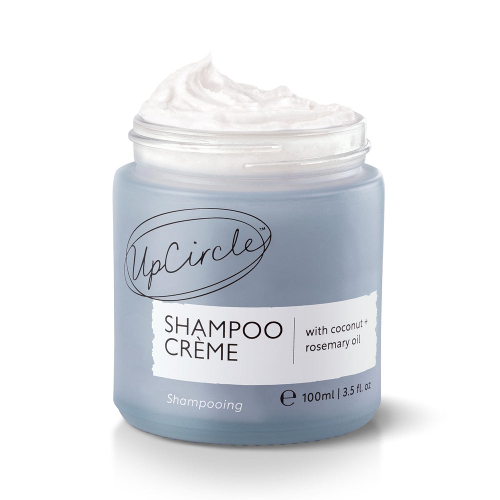 UPCIRCLE Shampoo Crème with rosemary oil bottle for nourished, balanced hair.