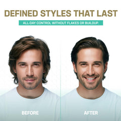 Uplift Provisions gel used for a slicked-back look with a clean finish.