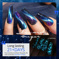 UR SUGAR black base gel polish ideal for magnet and layering effects.