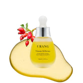 URANG Vitamin Oil Serum bottle promotes radiant, hydrated skin.