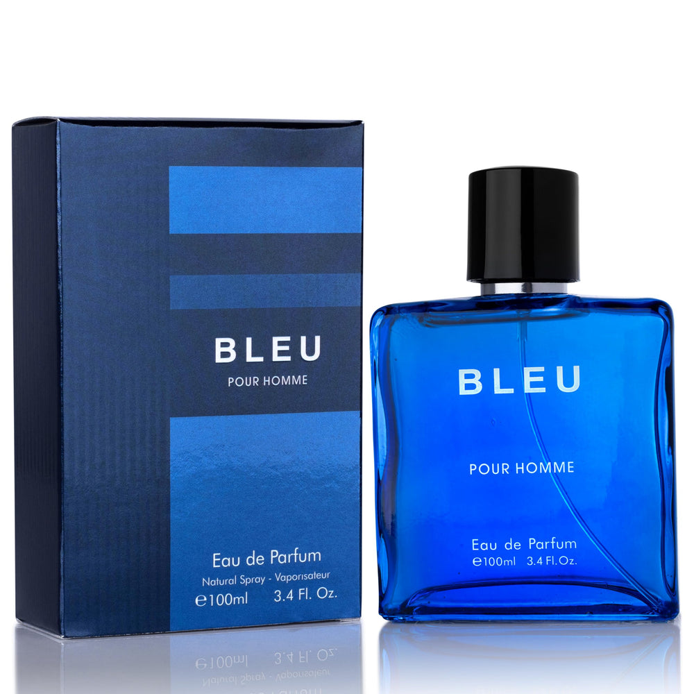 Urban Collection Bleu for Men top notes open with citrus brightness for a fresh daytime presence.