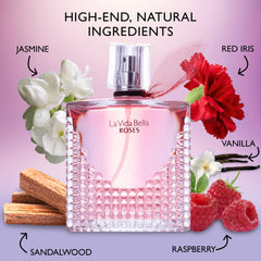 URBAN COLLECTION La Vida Bella Roses bottle tilt – sleek silhouette for daily elegance