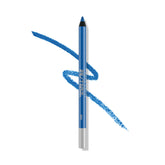 URBAN DECAY 24/7 Glide-On Eyeliner in Roxy swatch shows metallic blue glitter for bold daytime looks.